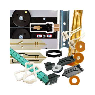 Sliddele og tilbehør til fiberblæsemaskiner