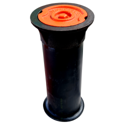 Teststation/minibrnd med stbejernskrave og 4" indfarvet dksel.